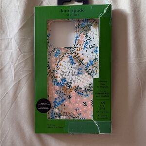 kate spade Floral iPhone 15 Pro Max Case - Blue and Pink